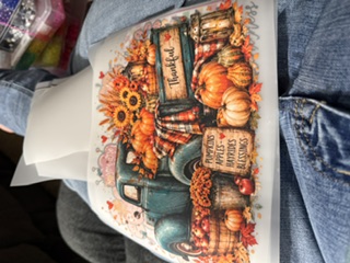 Autumn truck DTF print
