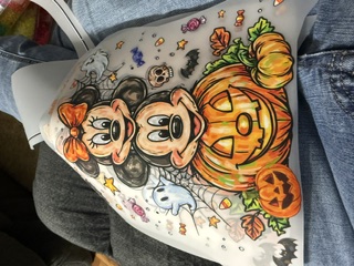 Halloween characters DTF print