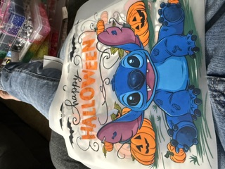 Halloween blue character DTF print