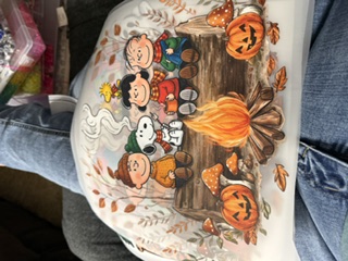 Autumn character gathering DTF print